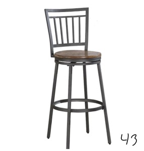 lot 43 image: AMERICAN FILMORE Filmore 25 in. Grey Swivel Counter Stool