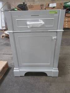 Melpark 24 in. W x 20 in. D Bath Vanity in Dove Grey  - Missing Top, Cracked Top RH Back Corner.