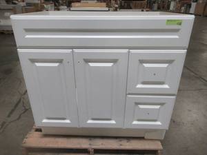 Glensford 36 in. W x 22 in. D x 34 in. H Bath Vanity Cabinet in White - Cabinet Only