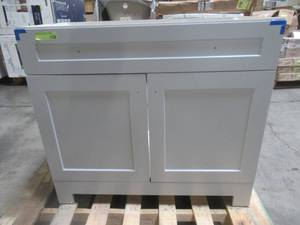 Everdean 36.5 in. W x 19 in. D x 34 in. H Vanity in Pearl Gray. - No Top.