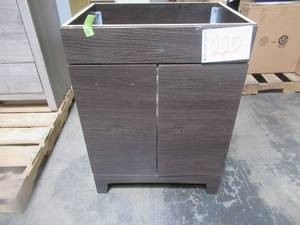 24.5 in. W x 18.75 in. D x 34.34 in. H Vanity Cabinet in Elm Ember - No Top, Slight Scratch and Dent.