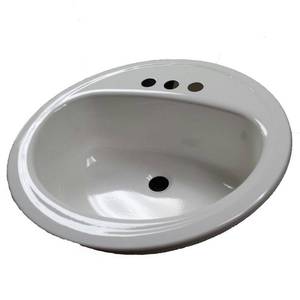 WHOLESALE PALLET OF (12) BOOTZ INDUSTRIES 19 ROUND DROP-IN LAUREL SELF-RIMMING BATHROOM SINKS IN WHITE