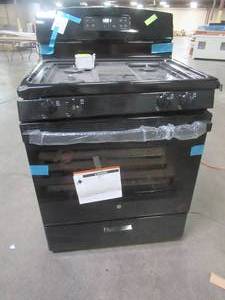 GE 30 in. 4.8 cu. ft. Gas Range in Black, JGBS60DEKBB - Some Damage on LH FrontSide. Missing Knob.