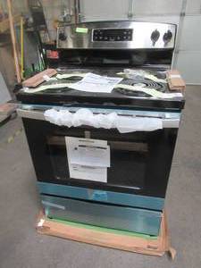 GE 30 in. 4.8 cu. ft. Gas Range in Stainless Steel, JGBS60REKSS - Slight Dent on top of control panel.