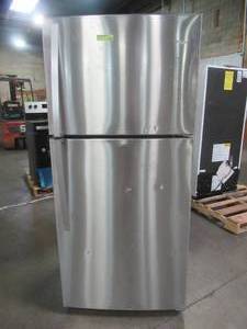 Whirlpool 19.2 cu. ft. Top Freezer Refrigerator in Monochromatic Stainless Steel, WRT519SZDM - Scratch and Dent.