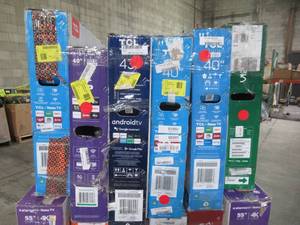 UNTOUCHED Wholesale Pallet of 40 43 50 & 55 Smart Ultra HD TVs - $ 3,569.86 RETAIL VALUE