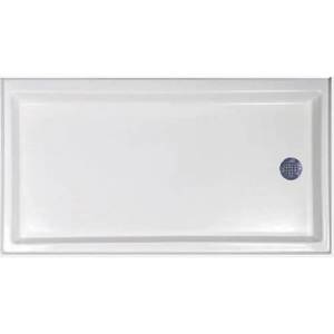 Hydro Systems 60 in. x 32 in. Single Threshold Shower Base with Right-Hand Drain in White, HPA6032RW.