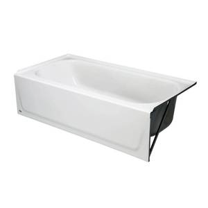 Bootz Industries Maui 60 x 30 x 16 58 Tall.  Right Drain Rectangular Alcove Soaking Bathtub in White. 011-3340-00.