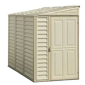 Duramax Building Products Sidemate 4 ft. x 8 ft. Vinyl Shed with Foundation, 06625 - OPEN CARTON - May be missinghave damaged parts.