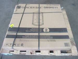 Glacier Bay 32 in. x 32 in. Single Curved Threshold Shower Base in White, GBSH211.