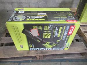 Ryobi 125 MPH 550 CFM 40-Volt Lithium-Ion Brushless Cordless Jet Fan Leaf Blower - 4.0 Ah Battery and Charger Included RY40470VNM