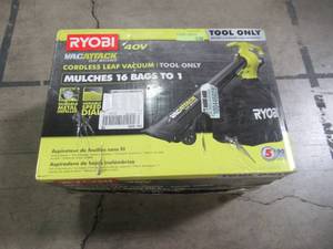 Ryobi 40-Volt Lithium-Ion Cordless Leaf VacuumMulcher (TOOL ONLY) RY40405BTL