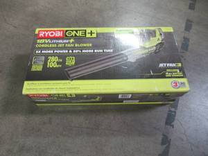 Ryobi ONE 100 MPH 280 CFM Variable-Speed 18-Volt Lithium-Ion Cordless Jet Fan Leaf Blower (TOOL ONLY) P2180