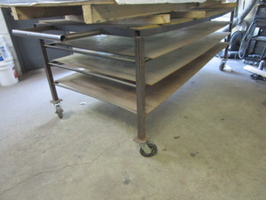 lot 109 image: STEEL ROLLING TABLE
