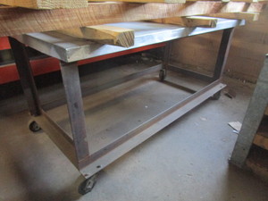 lot 115 image: ROLLING SHEET METAL TABLE