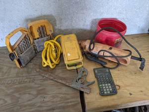 lot 55 image: Cutout Tool (Works), DeWalt Drill Bit Set and More