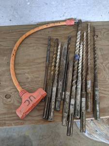 lot 56 image: Lot of Assorted Masonry  Concrete Drill Bits and Multi Tap Cord