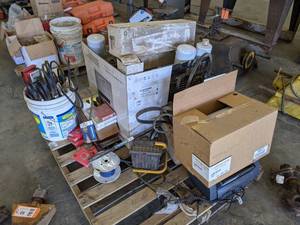 lot 67 image: Pallet Lot of Filters, Belts, Muffler Clamps and More
