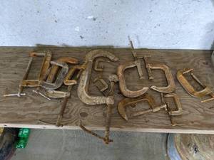 lot 105 image: Lot of (12) Assorted C-Clamps