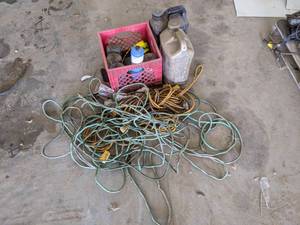 lot 121 image: Lot of Extension Cords, Propane Tanks and More