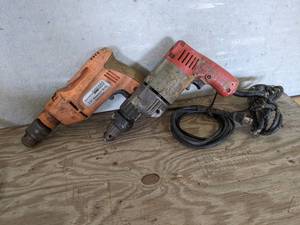 lot 138 image: Milwaukee Drill (Bad Cord) and Chicago Hammer Drill (Works)