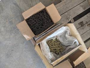 lot 162 image: (2) Boxes of Self Drilling Screws (2-14) and Hex Wood Screws (3)