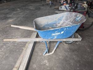 lot 189 image: Jackson Pneumatic Tire Wheel Barrow