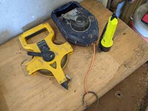 lot 247 image: 200 Tape Measure, Chalk Line and Flashlight