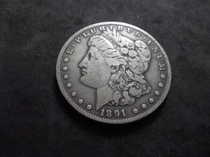 1891 CC Morgan Silver Dollar