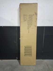lot 5 image: ORIENTAL FURNITURE 6 ft. Grey Window Pane 6-Panel Room Divider. See Pictures