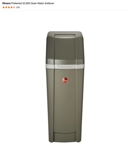 lot 35 image: RHEEM Preferred 32,000 Grain Water Softener. See Pictures