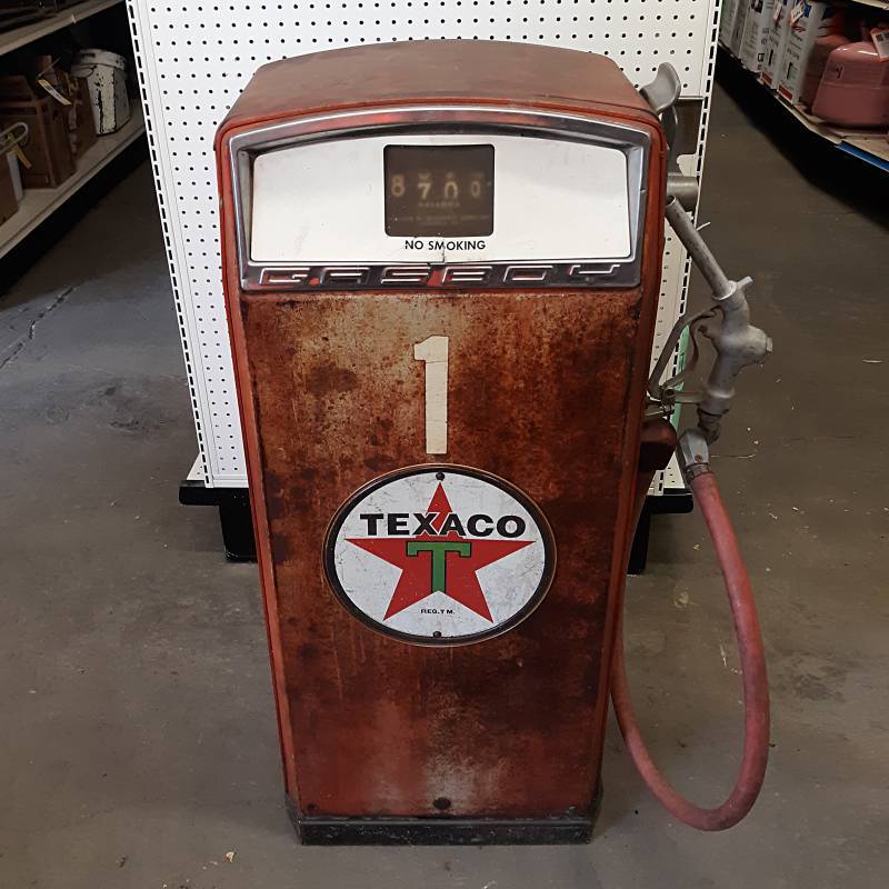 Vintage Texaco GASBOY Gas Pump  Unique Antiques, Custom Built 1930s  Chevy Bar, 12' Pontiac Sign, 1930s Cadillac Wall Hanging, Decorative Yard  Art, Gas & Oil Collectibles, Wood Carts, Cast Iron Forge