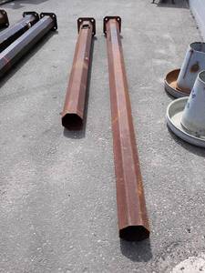 (2) Vintage Octagon Light Posts