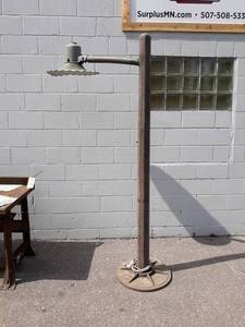Very Cool Homemade Lamppost w Green porcelain Shade - Wired for Standard 115V w Regular Bulbs