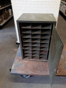 Vintage Elliot Steel Cubby Cabinet - Measures about 28 x 19 x 15