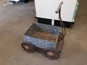 Vintage Wagon w Wood Handle