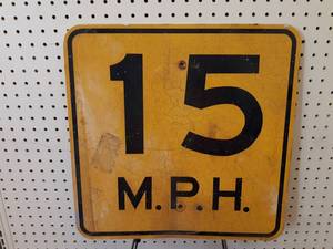 15 MPH Street Sign 18 x 18