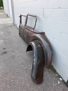 1930s Cadillac Wall Hanger Original Steel Body cut to fit on the wall, about 125 Long