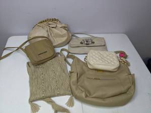 lot 177 image: Lot of (6) Purses Tan  Beige
