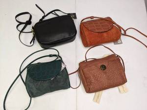 lot 162 image: Lot of (4) Small Purses Brown and Black