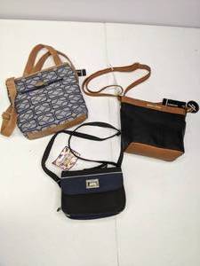 lot 140 image: Lot of (3) Purses Blues and Blacks