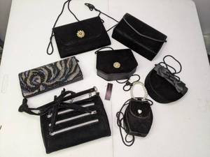 lot 141 image: Lot of (7) Elegant Evening Purses and Clutches black