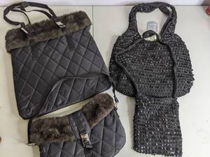 lot 71 image: Lot of (4) Winter and Evening Handbags Browns