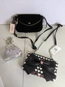 lot 83 image: Lot of (3) Playful Purses Betsy Johnson, Juicy Couture, Sparkles