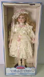 lot 124 image: Collectors Choice Genuine Fine Bisque Porcelain Doll Limited Edition wCOA