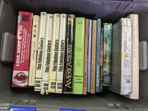 lot 262 image: Bin of Assorted Hardcover Books