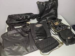 lot 276 image: Lot of (7) Purses Black and Faux Leather
