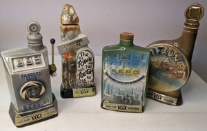 lot 39 image: Beautiful Collection of (4) Vintage Porcelain Jim Beam Decanters