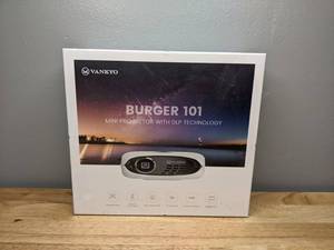 lot 9 image: New VANKYO Burger 101 DLP Wireless Pico Projector HD Mini Projector 1080P and Wi-Fi