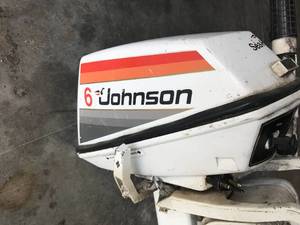lot 5 image: Johnson 6 HP Sea Horse Boat Motor
